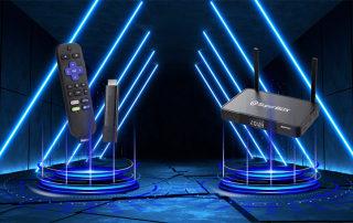 Roku Streaming stick 4k VS SuperBox S5 Pro appearance and casing structure