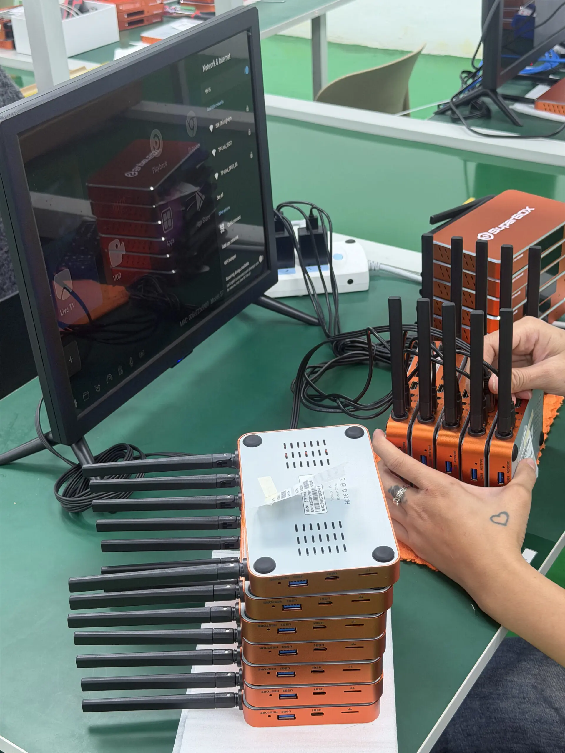 superbox facility, superbox quality control testing station