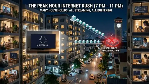 buffering even with fast internet during peak network congestion at home