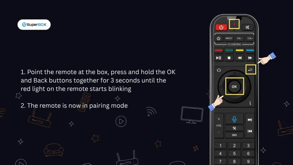 SuperBox S8 Setup (1) HOW TO PAIR REMOTE TO BLUETOOTH CORRECTLY