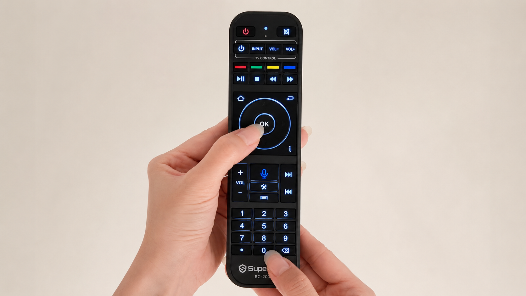 turn on backlit buttons remote
