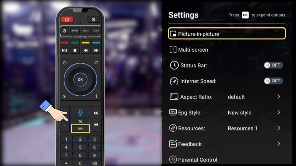 SuperBox S8 Setup (11) how to turn on picture in picture